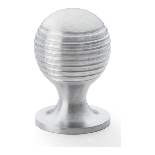 AW832-25-SC • 25mm • Satin Chrome • Alexander & Wilks Caesar Cupboard Knob on Round Rose